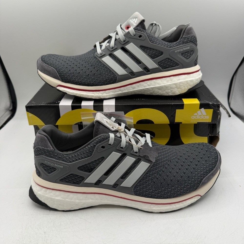 Adidas Energy Boost Run Thru Time Running‎ Shoes Mens Sz 8 Grey Sneakers S81135